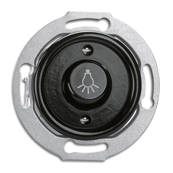 Painonappi Lamppusymboli Uppo   Musta Bakeliitti