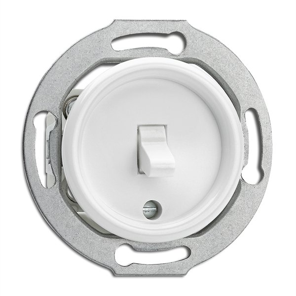 Vaihtokytkin (6) Uppo. Valkoinen duroplast.