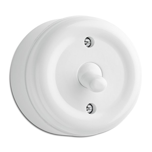 Ristikytkin (7) Pinta. Valkoinen duroplast.