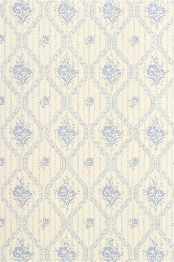 Tapetti Blåklint valkoinen/ sininen