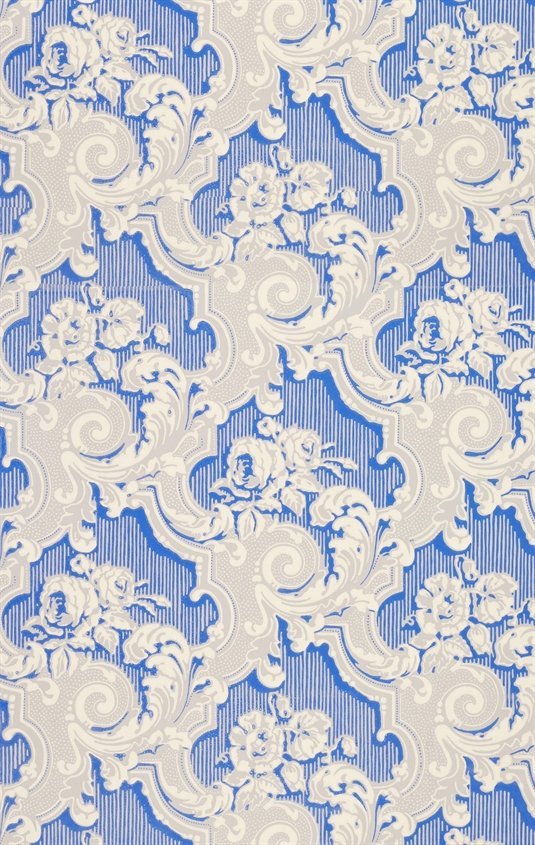 Tapetti Fågelsjö gammelgård vaaleansininen/ sininen