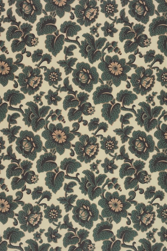 Tapetti Theorins konditori oksapaperi/ tummanvihreä