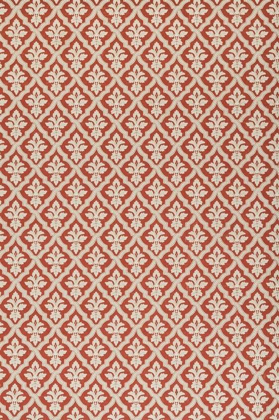 Tapetti Liten lilja oksapaperi/ punainen