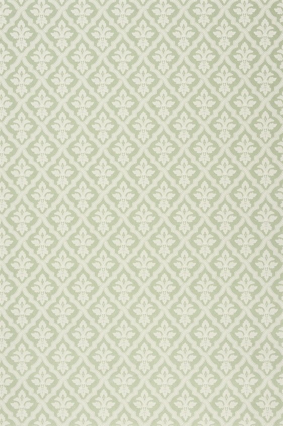 Tapetti Liten lilja valkoinen/ vihreä