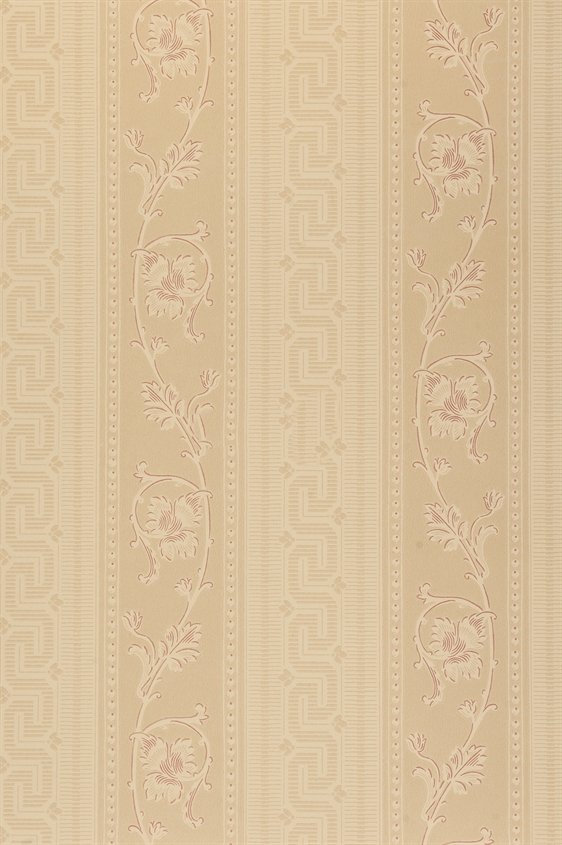 Tapetti Nääs slott vaaleankeltainen/ punainen