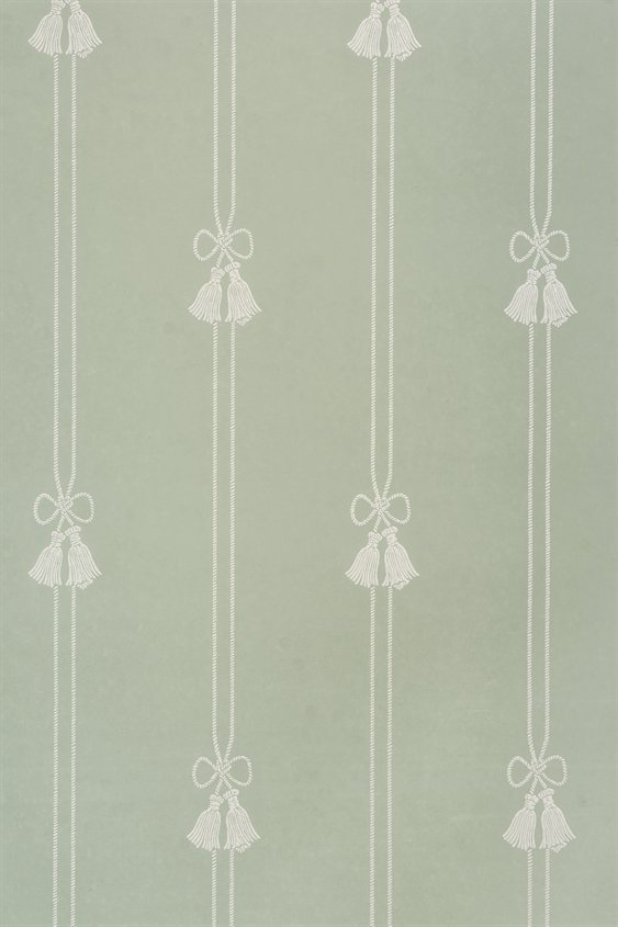 Tapetti Snoddar&Tofsar vihreä/ valkoinen