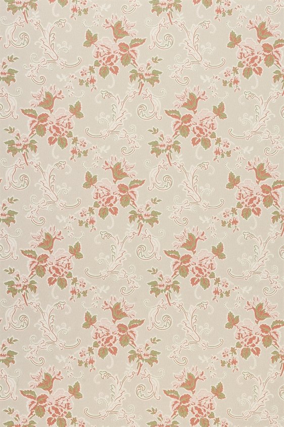 Tapetti Hovdala blomma valkoinen/ roosa