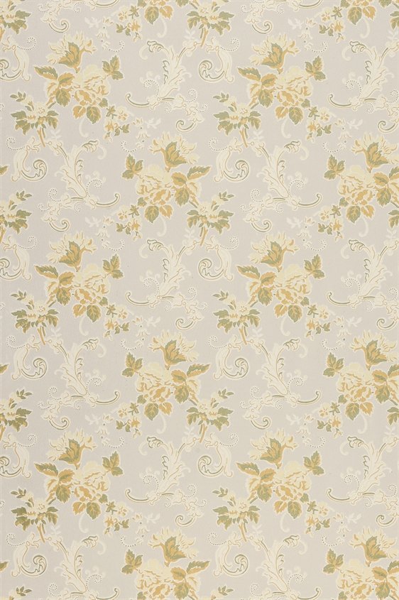 Tapetti Hovdala blomma valkoinen/ keltainen