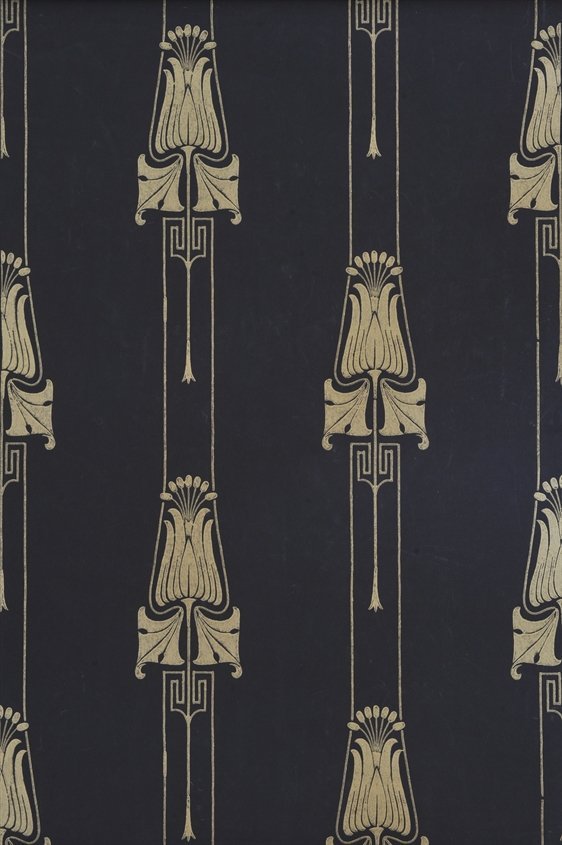 Tapetti Slottsviken musta/ kulta