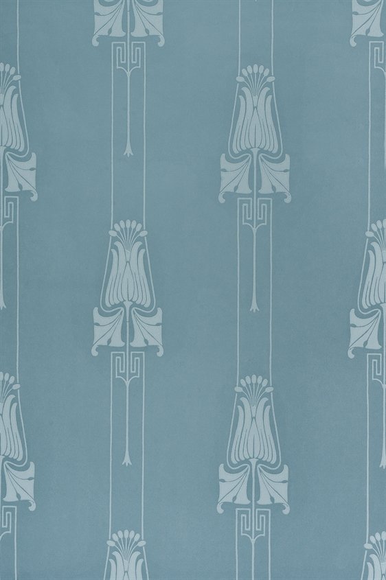 Tapetti Slottsviken sininen/ valkoinen