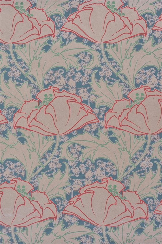 Tapetti Berlin, oksapaperi/ punainen