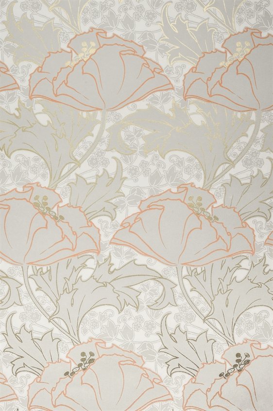 Tapetti Berlin, harmaa/ oranssi