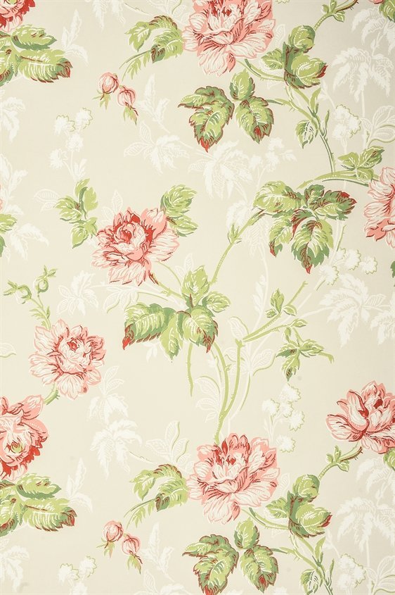 Tapetti Belle époque, harmaa/ punainen/ valkoinen