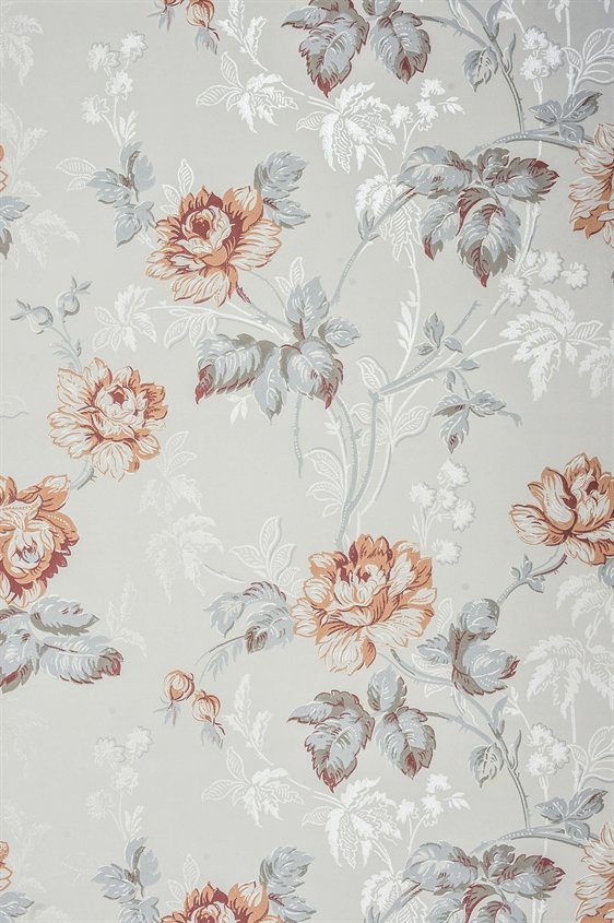 Tapetti Belle époque, harmaa/ terrakotta