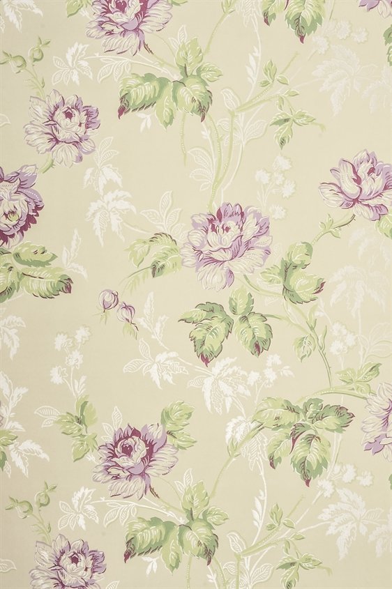 Tapetti Belle époque, beige/ liila
