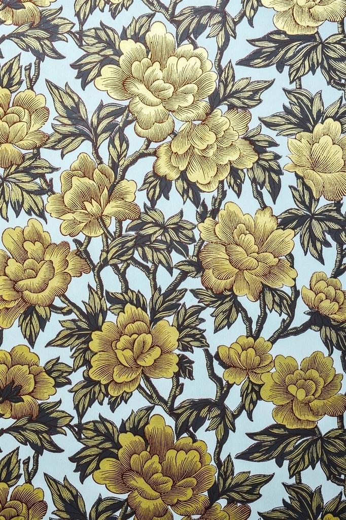 Tapetti Pionen, kulta/ sininen