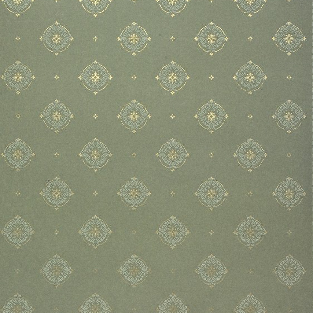 Tapetti Gunnebo slott, vihreä/ kulta