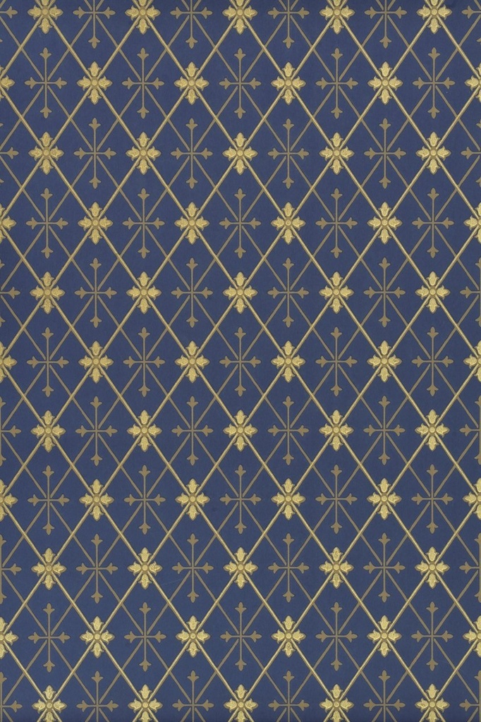 Tapetti Skogshyddan, sininen/ kulta