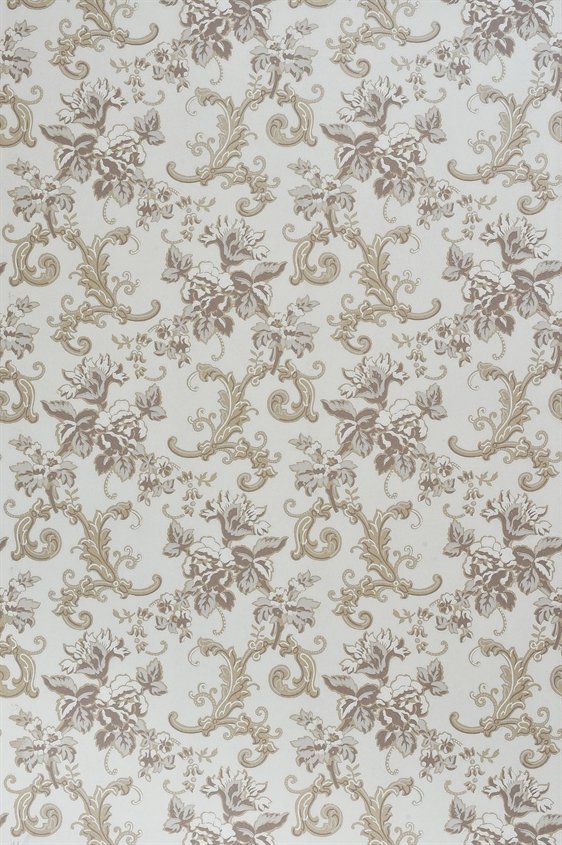 Tapetti Hovdala blomma, oksapaperi/ ruskea