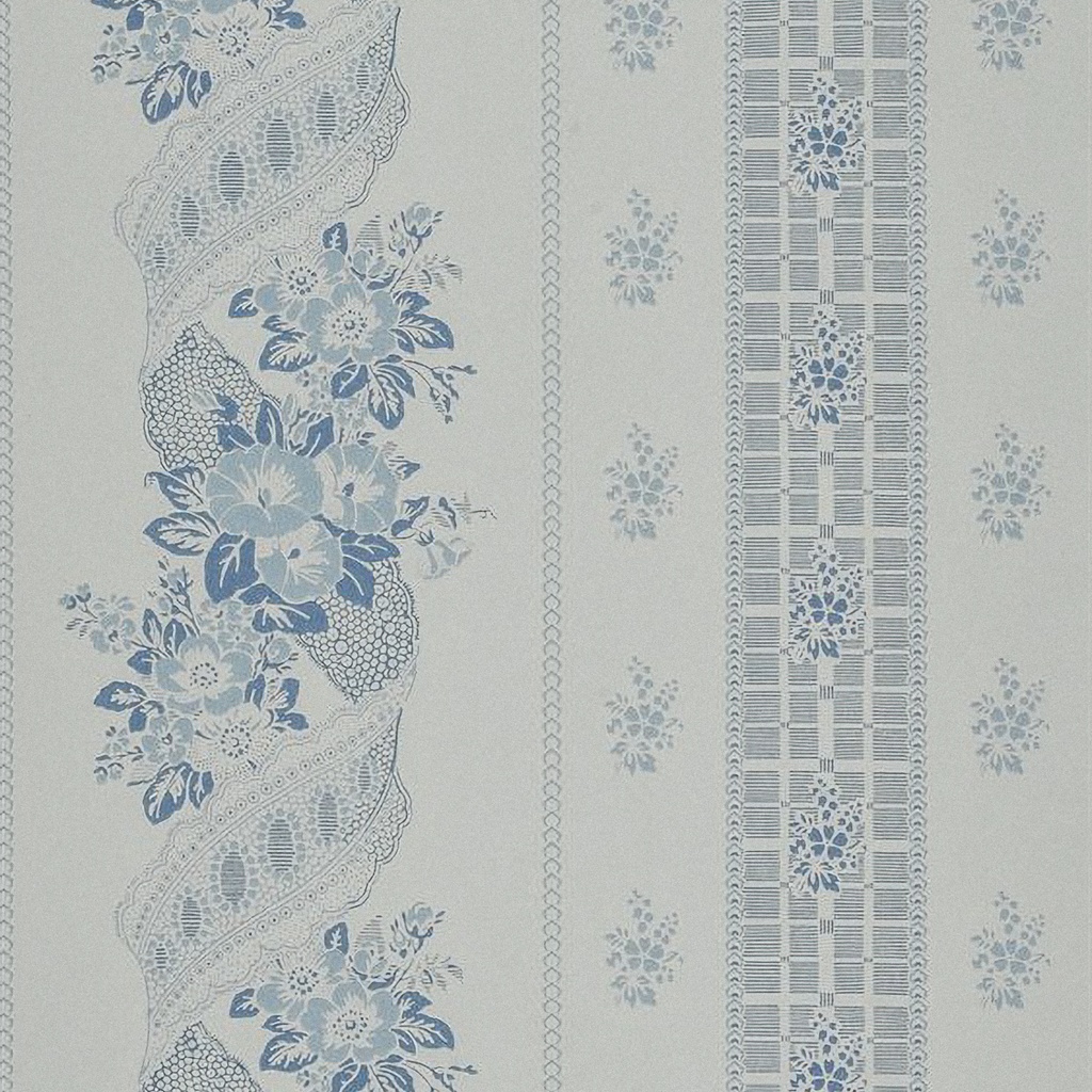 Tapetti Felice Eleonore, valkoinen/ sininen