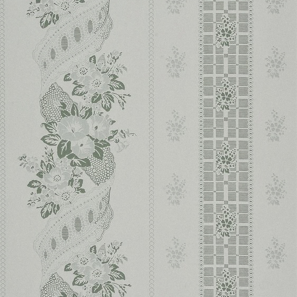 Tapetti Felice Eleonore, valkoinen/ vihreä
