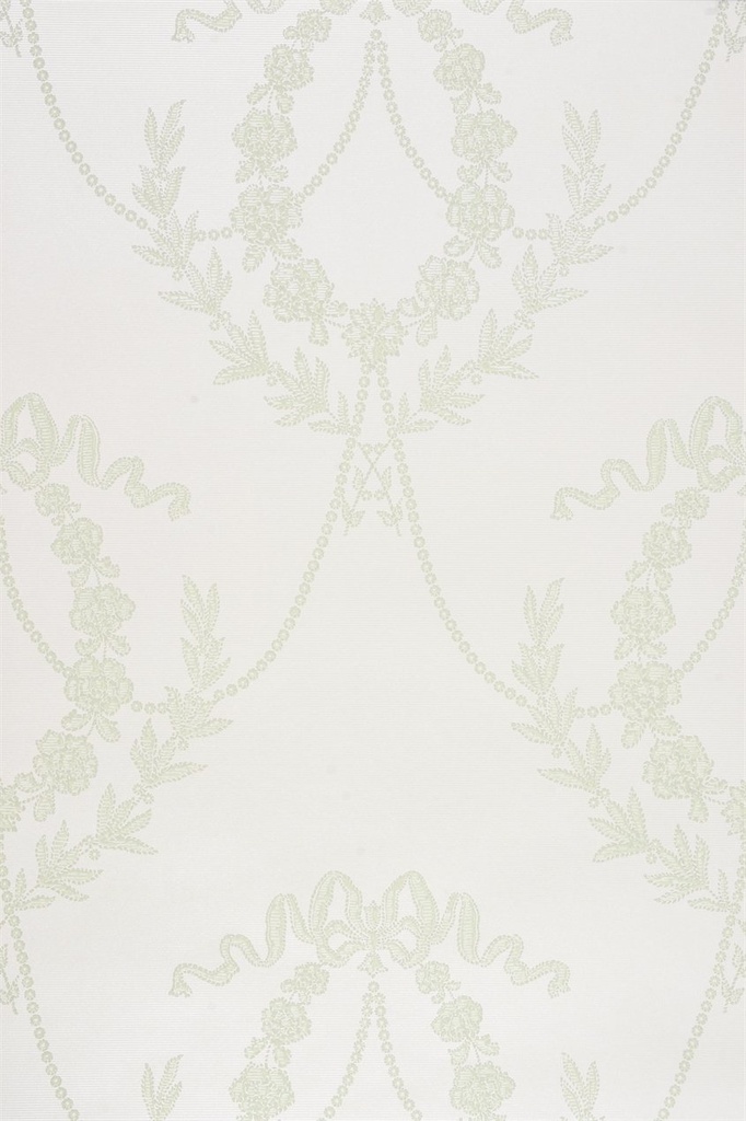 Tapetti Hovkonditoriet, valkoinen/ vaaleanvihreä