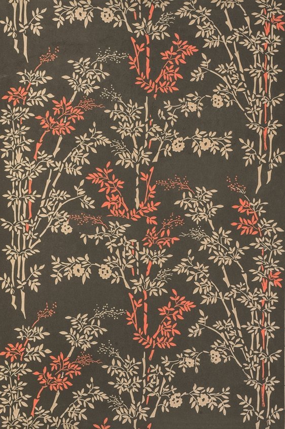 Tapetti Bambu, musta/ punainen