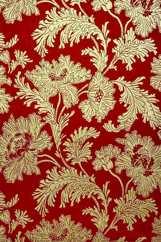 Tapetti Hällestrand punainen/ kulta