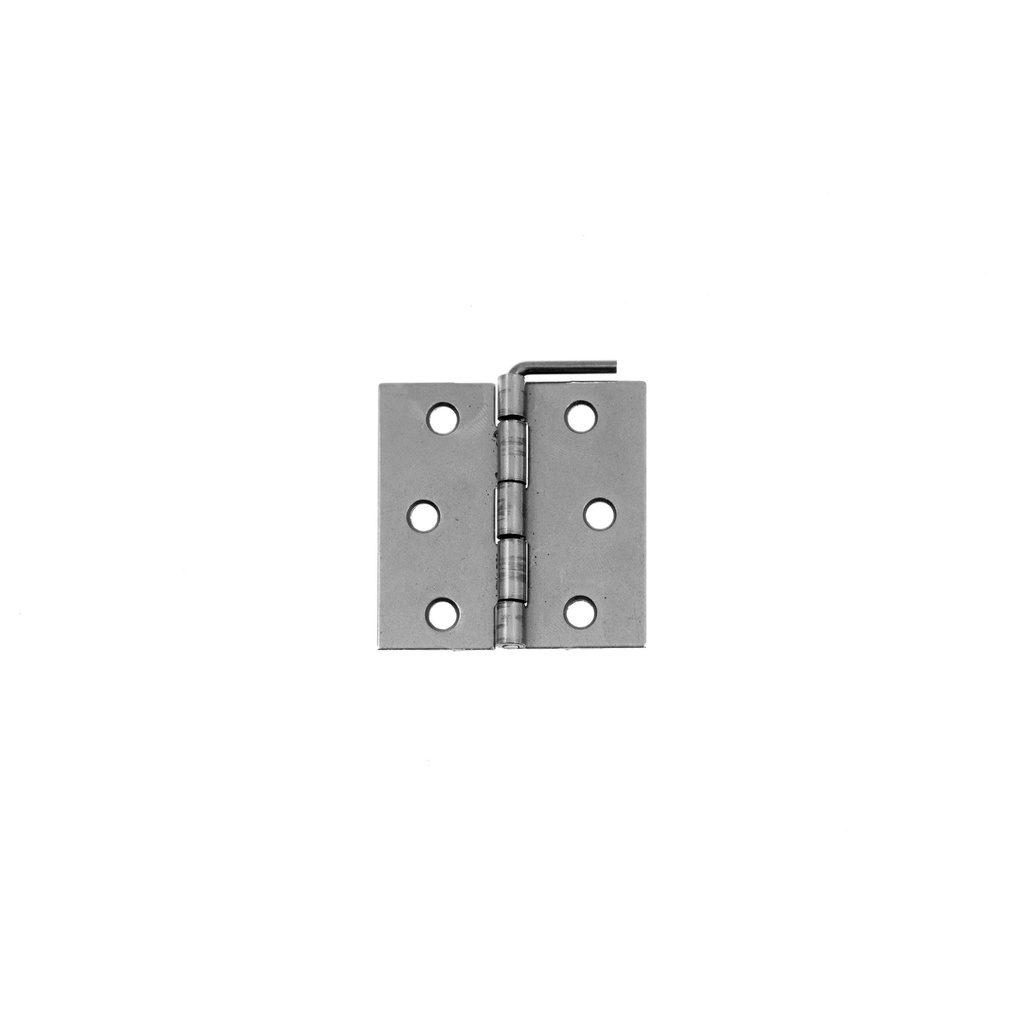 Sarana ikkunoille 50x50mm, irrotettava saranatappi. Käsittelemätön teräs.