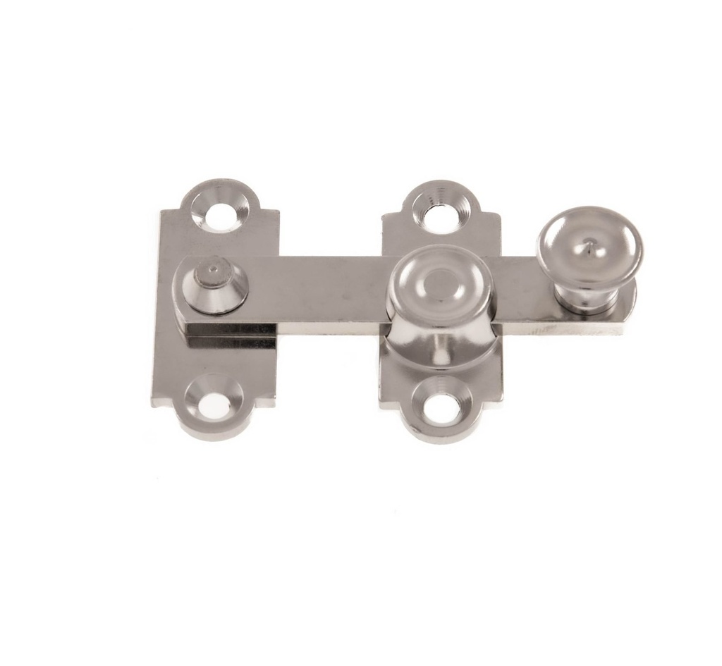 Kääntösuljin ja vastakappale 1800-luvun malli Ikkunoille joiden pystyvälikarmi ei ole näkyvissä niklattu messinki 38x50 mm Ruuvit mukana