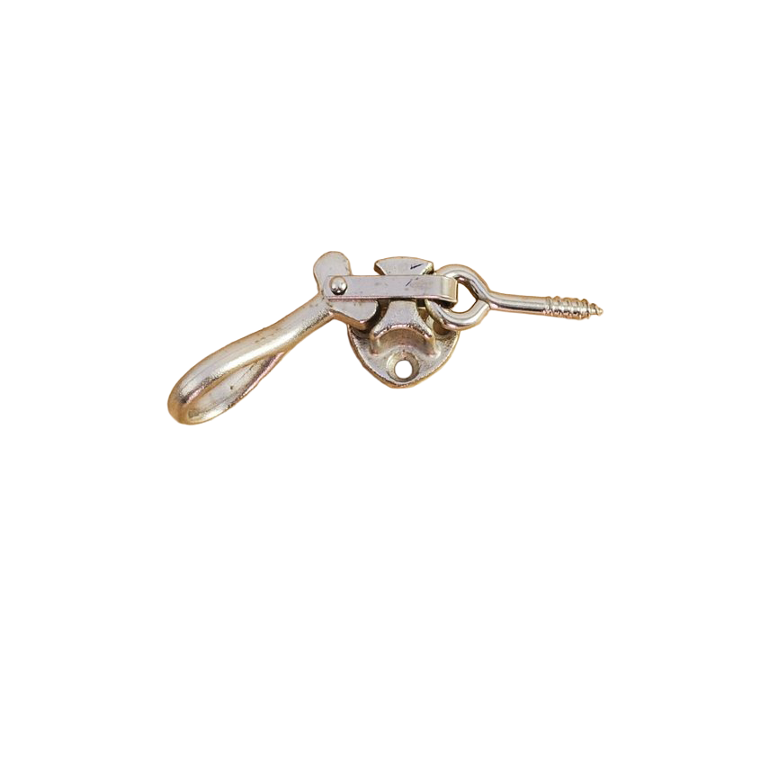 Kiristävä ikkunasuljin haalla, niklattu valurauta.