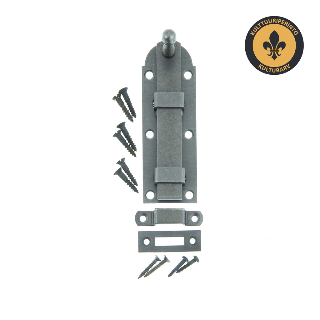 Työntösalpa reikä- ja kielipellillä, 78x32mm. Käsittelemätön teräs.