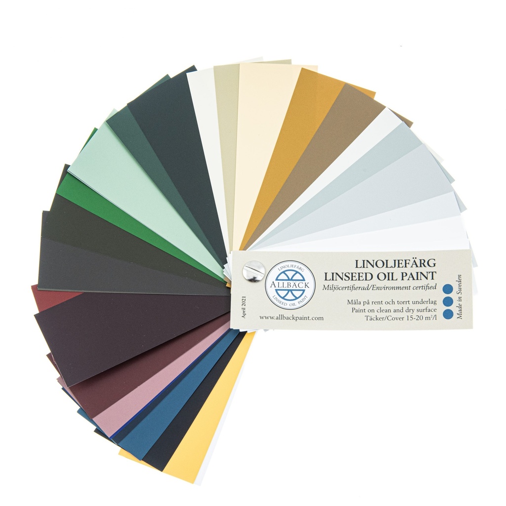 Värikartta, Allbäck pellavaöljymaali