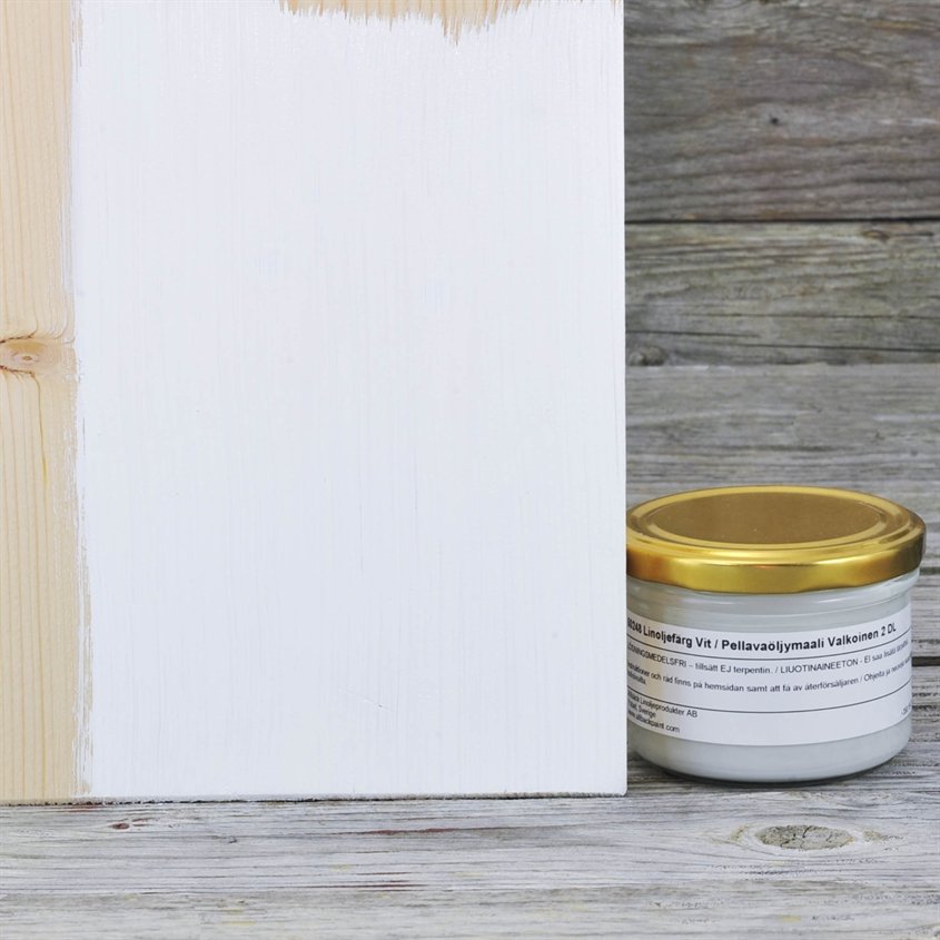 Allbäck pellavaöljymaali Valkoinen 2 dl