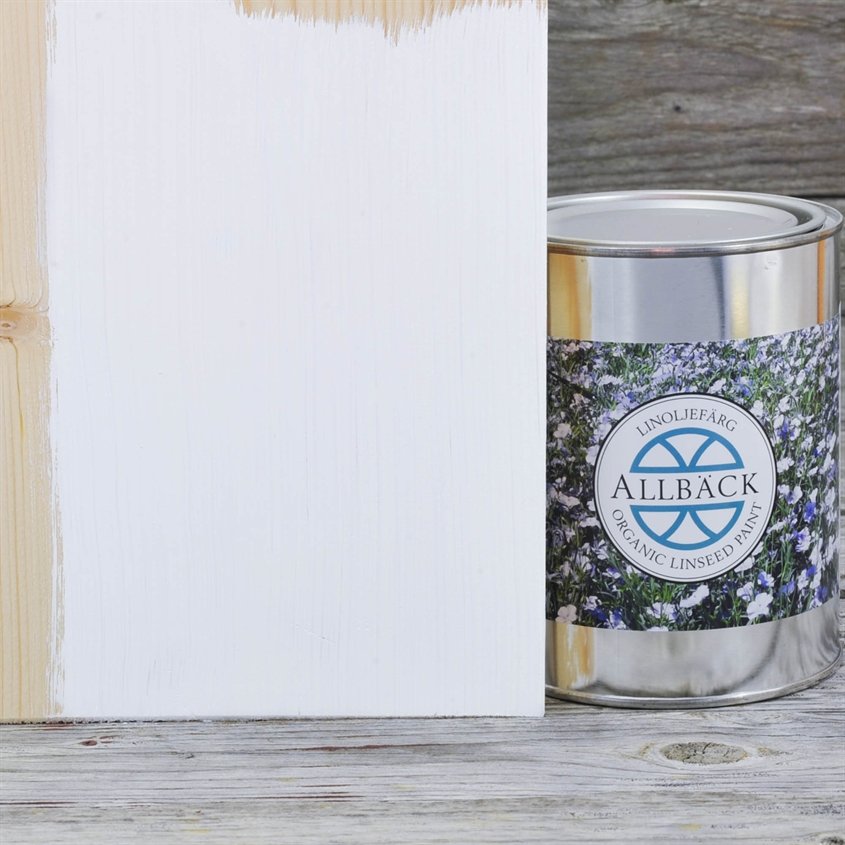 Allbäck pellavaöljymaali Valkoinen 1 l