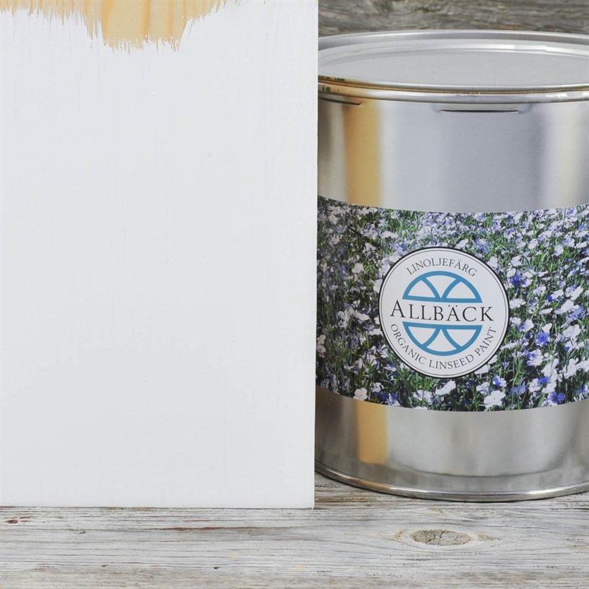 Allbäck pellavaöljymaali Mantelinvalkoinen3 l