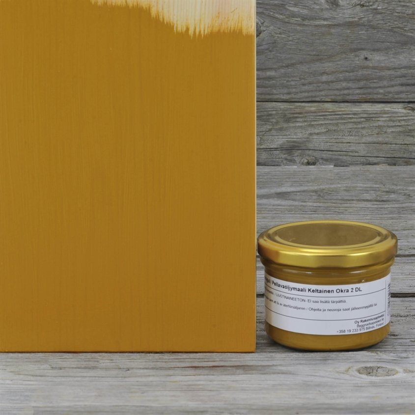 Allbäck pellavaöljymaali Okrankeltainen 2 dl