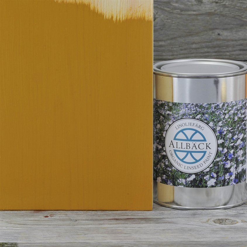 Allbäck pellavaöljymaali Okrankeltainen 1 l