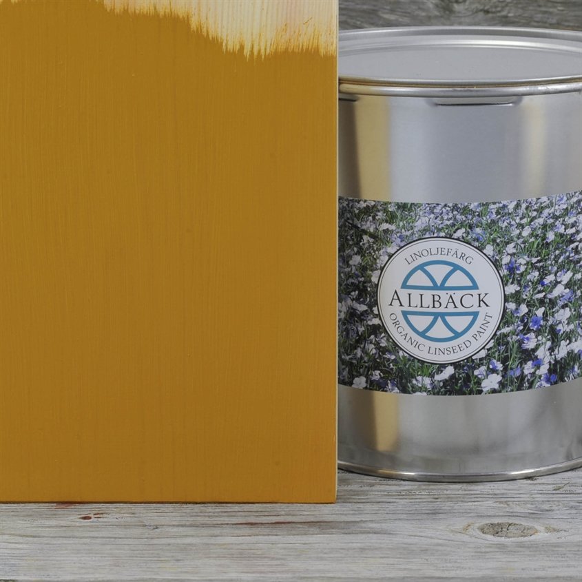 Allbäck pellavaöljymaali Okrankeltainen 3 l