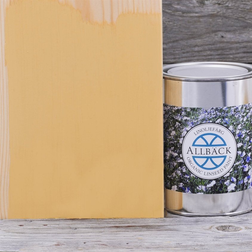 Allbäck pellavaöljymaali Kartanonkeltainen  1 l