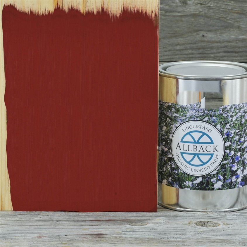 Allbäck pellavaöljymaali Englanninpunainen 1 l