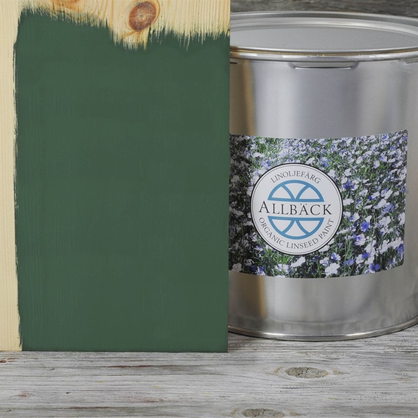 Allbäck pellavaöljymaali Lehtivihreä 3 l