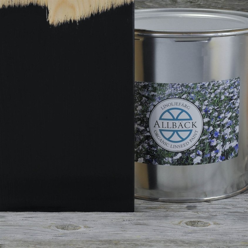 Allbäck pellavaöljymaali Musta 3 l