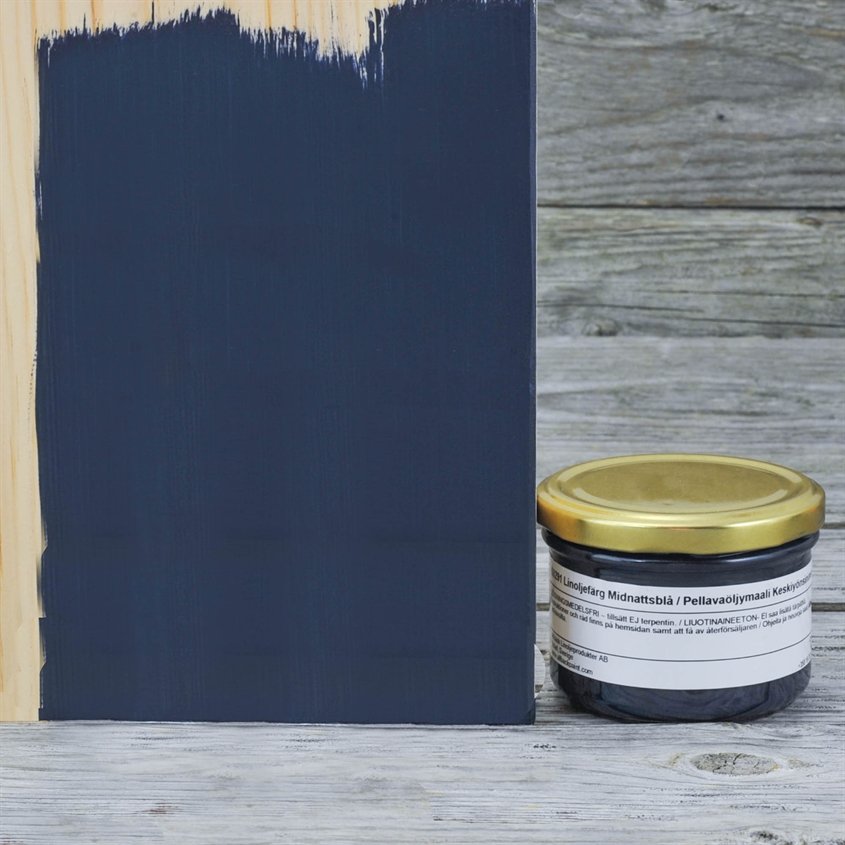 Allbäck pellavaöljymaali Keskiyönsininen 2 dl