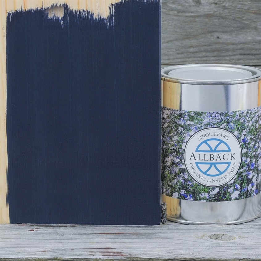 Allbäck pellavaöljymaali Keskiyönsininen 1 l
