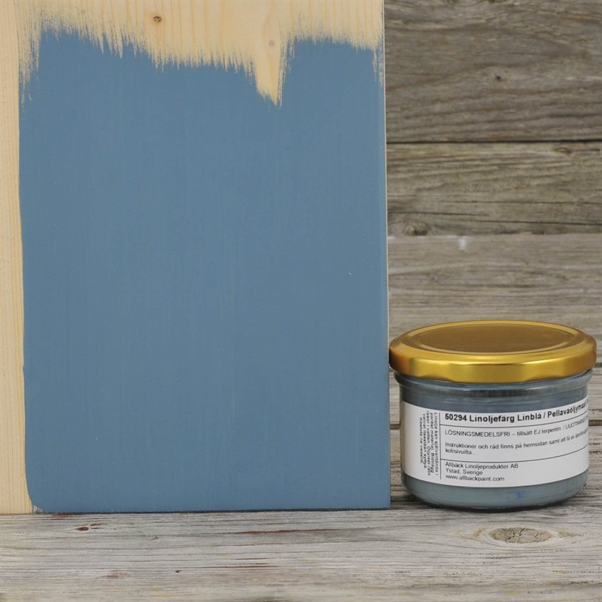 Allbäck pellavaöljymaali Pellavansininen 2 dl