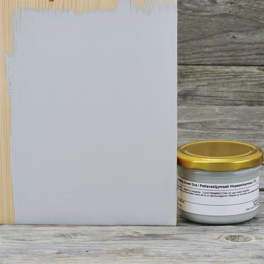 Allbäck pellavaöljymaali Hopeanharmaa 2 dl