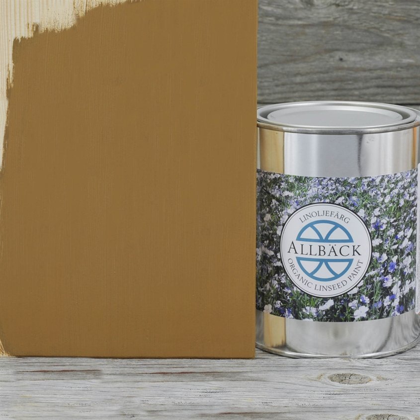 Allbäck pellavaöljymaali Vanha Okra 1 l