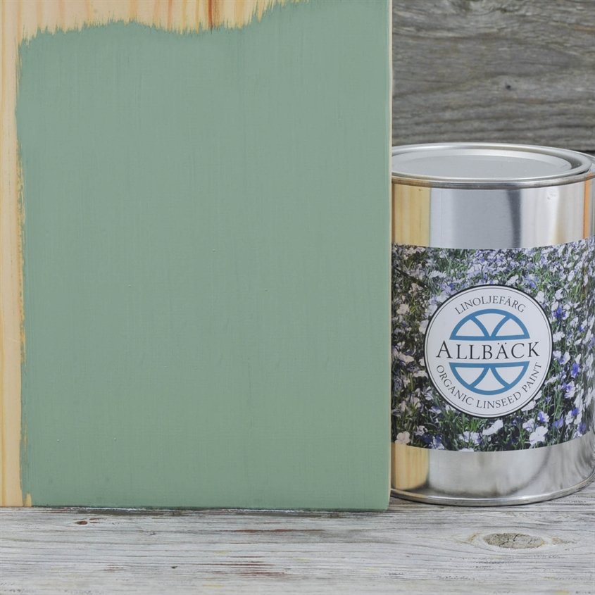 Allbäck pellavaöljymaali Salvianvihreä 1 l
