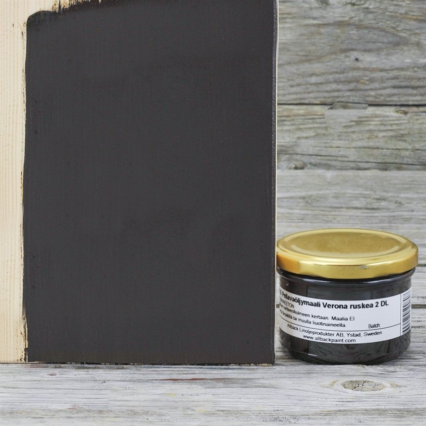 Allbäck pellavaöljymaali Veronanruskea 2 dl